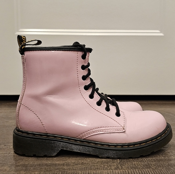 Dr. Martens 1460 Bubble Gum Pink Patent Leather Women's Combat Boots Sz 5 - Picture 9 of 11